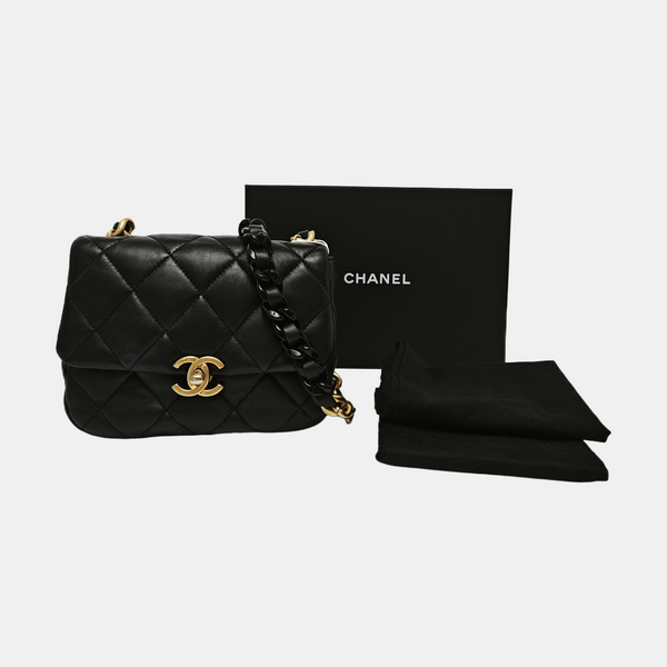 Quilted Lambskin Black