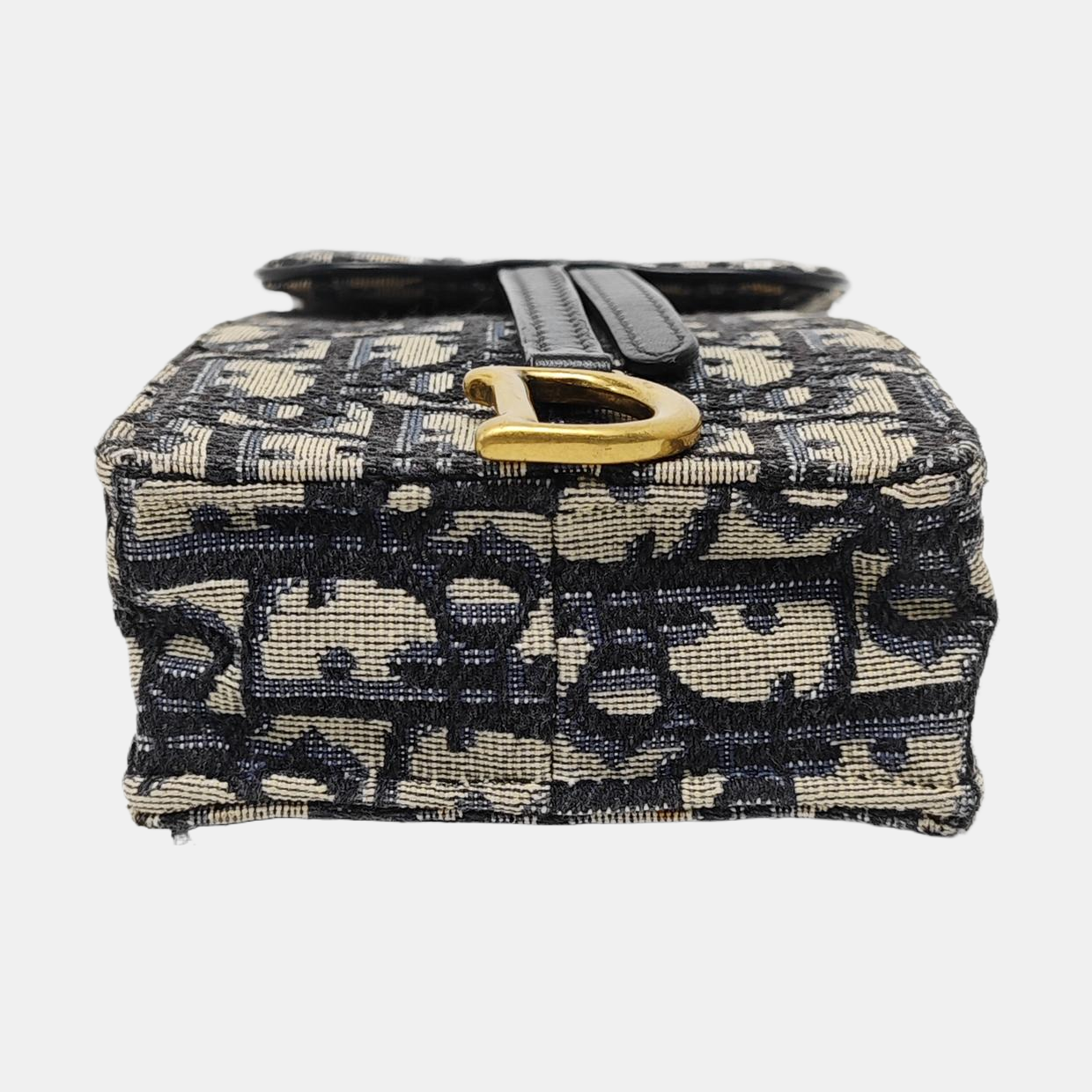 Authenticated pre-owned  Saddle Oblique Canvas Blue - Shoulder Bag at Looply