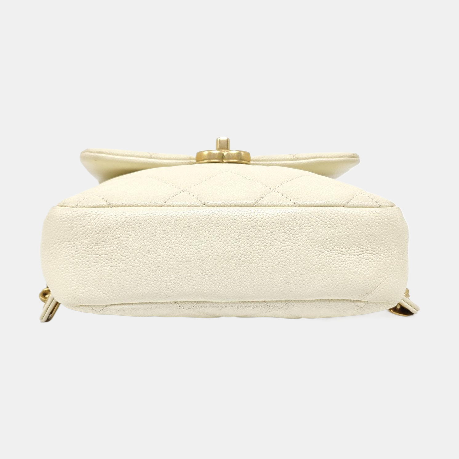Quilted Grained Calfskin White