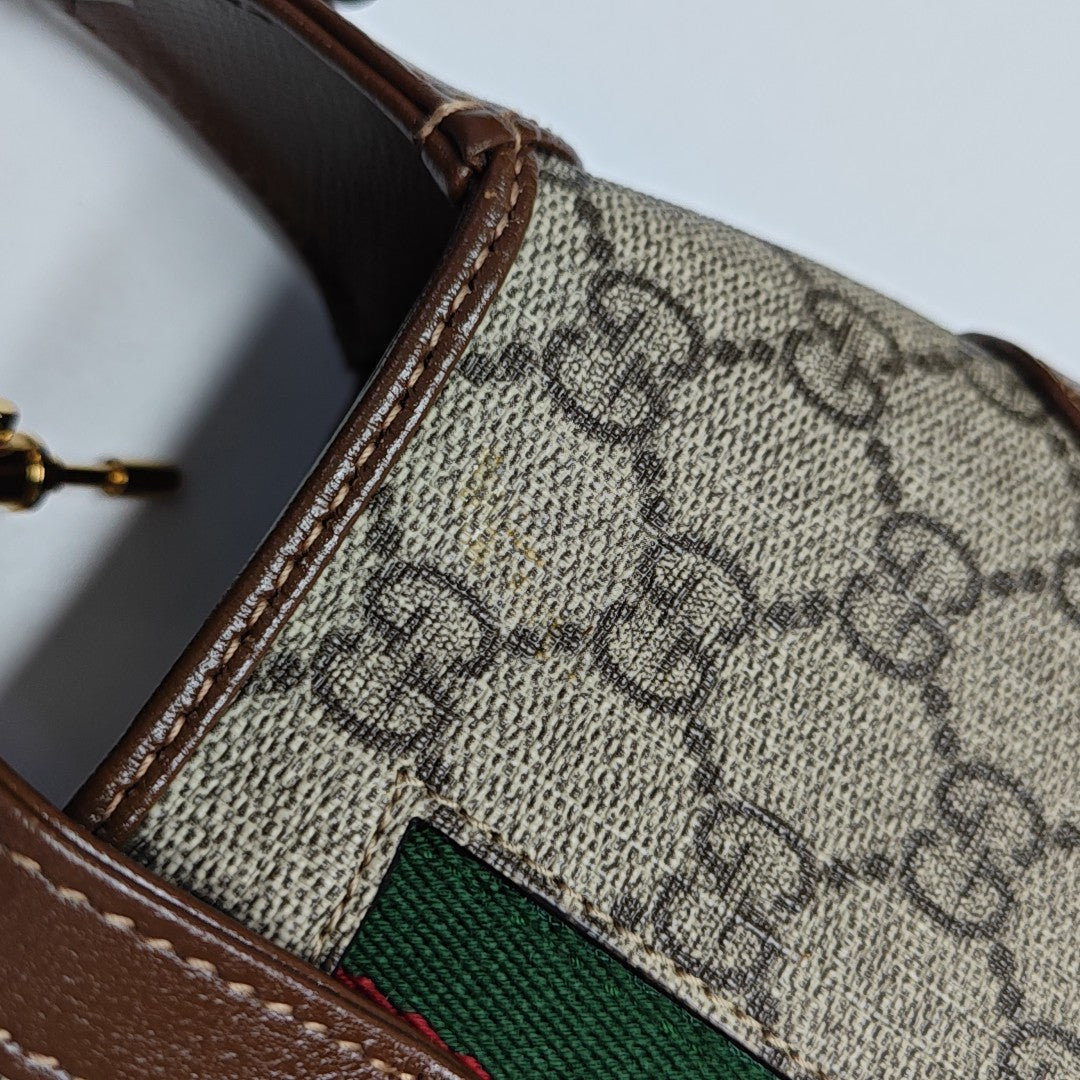 Authenticated pre-owned  Jackie 1961 Mini Monogram Coated Canvas Beige - Shoulder Bag at Looply