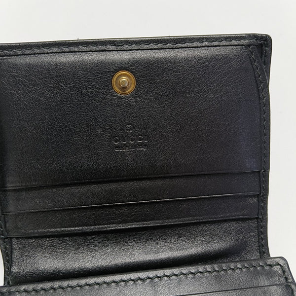Authenticated pre-owned  GG Marmont Calfskin Black Card Holder - Card Holder at Looply