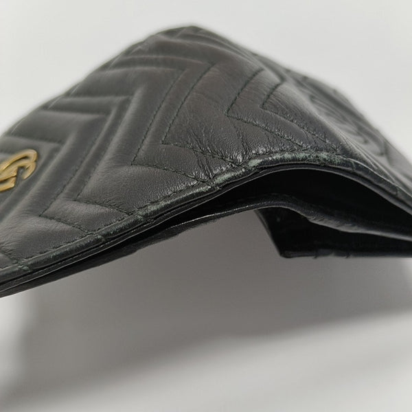 Authenticated pre-owned  GG Marmont Calfskin Black Card Holder - Card Holder at Looply