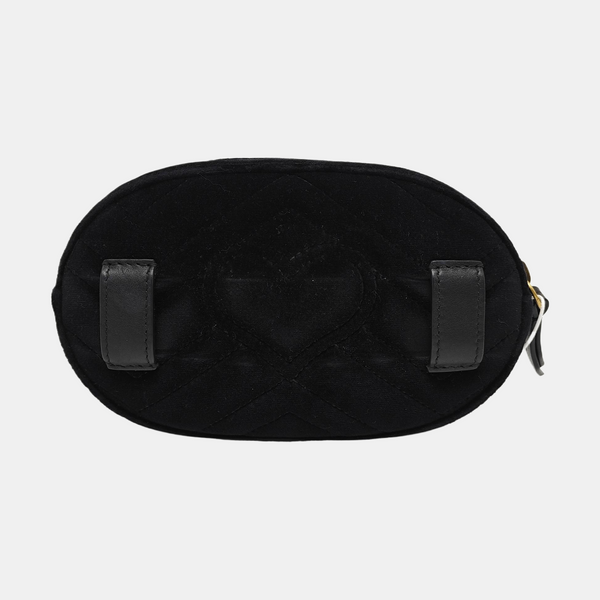 Authenticated pre-owned  GG Marmont Velvet Black - Belt Bag at Looply