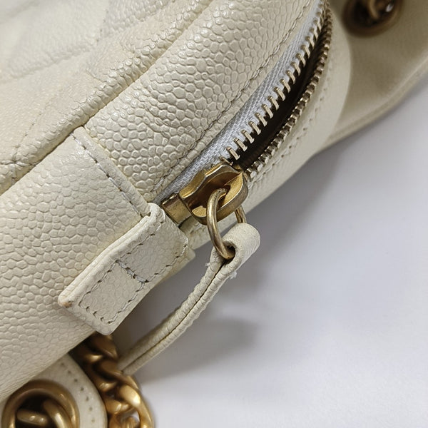 Quilted Grained Calfskin White