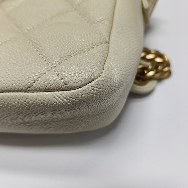 Quilted Grained Calfskin White
