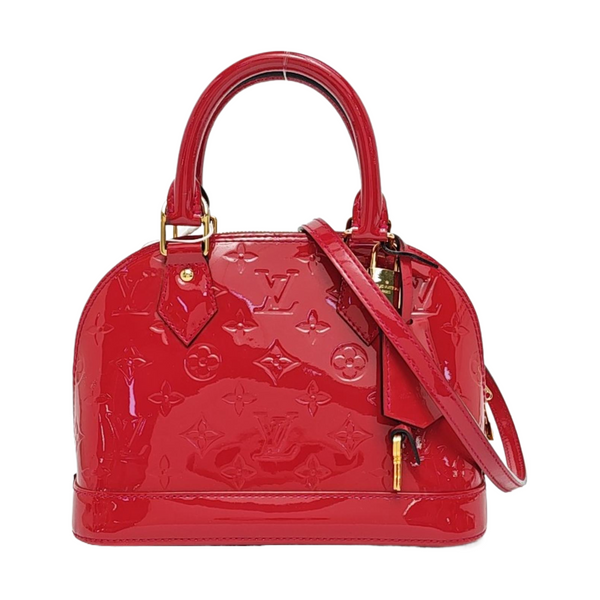 Authenticated pre-owned  Alma BB Monogram Patent Leather Red - Shoulder Bag at Looply