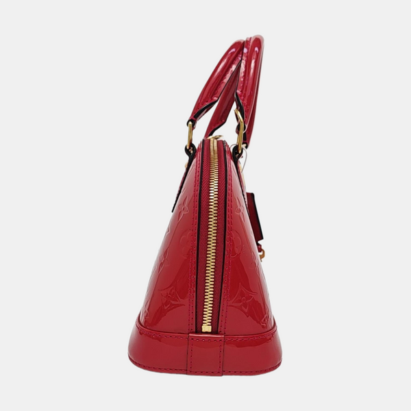 Authenticated pre-owned  Alma BB Monogram Patent Leather Red - Shoulder Bag at Looply
