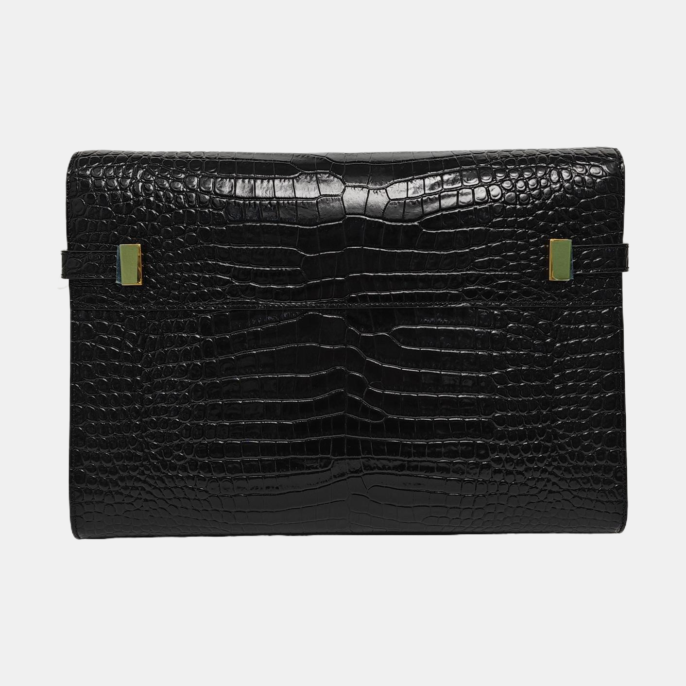 MANHATTAN Medium Calfskin Black