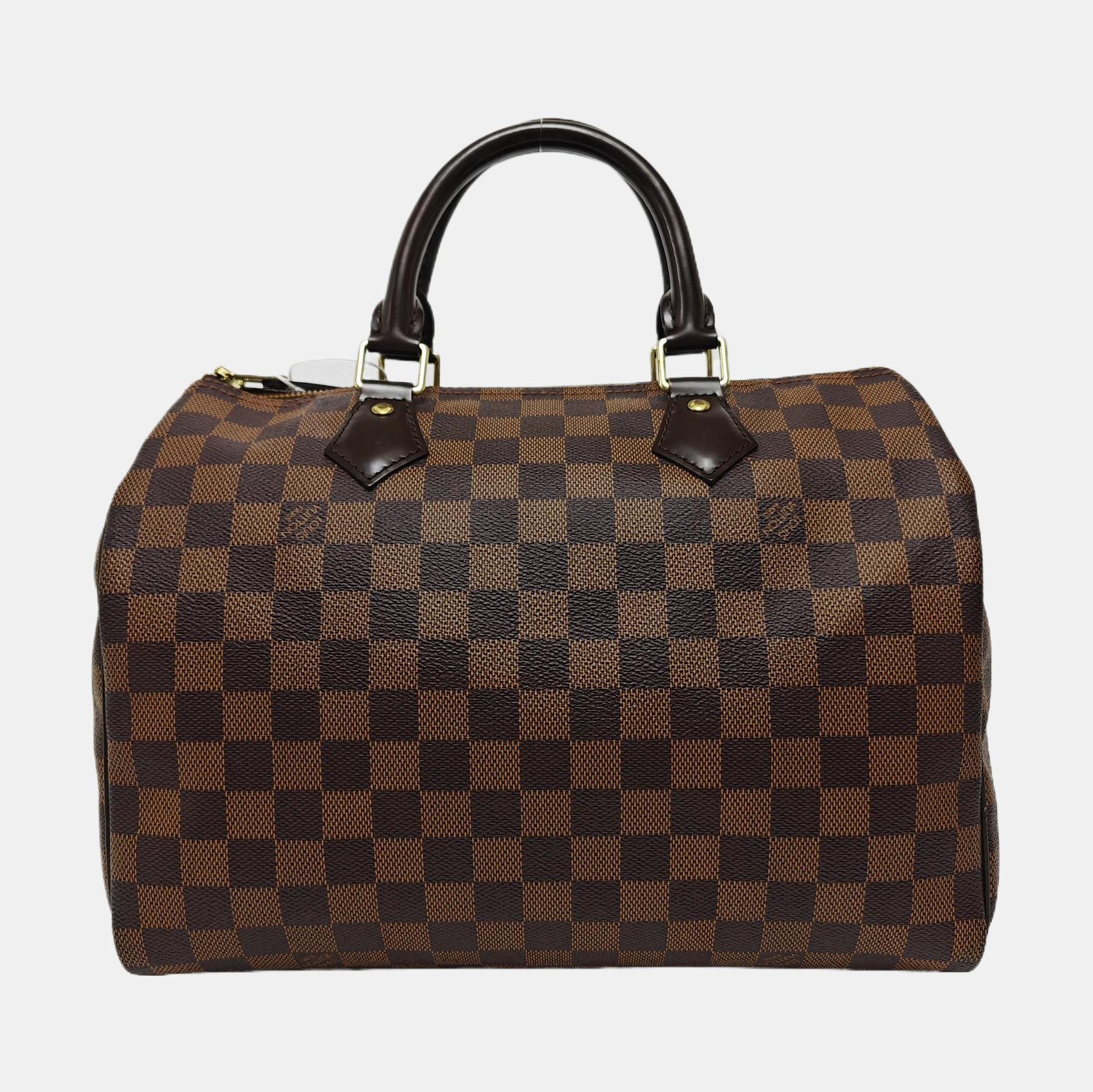 Authenticated pre-owned  Speedy 30 Damier Ebene Coated Canvas Brown - Top Handle Bag at Looply