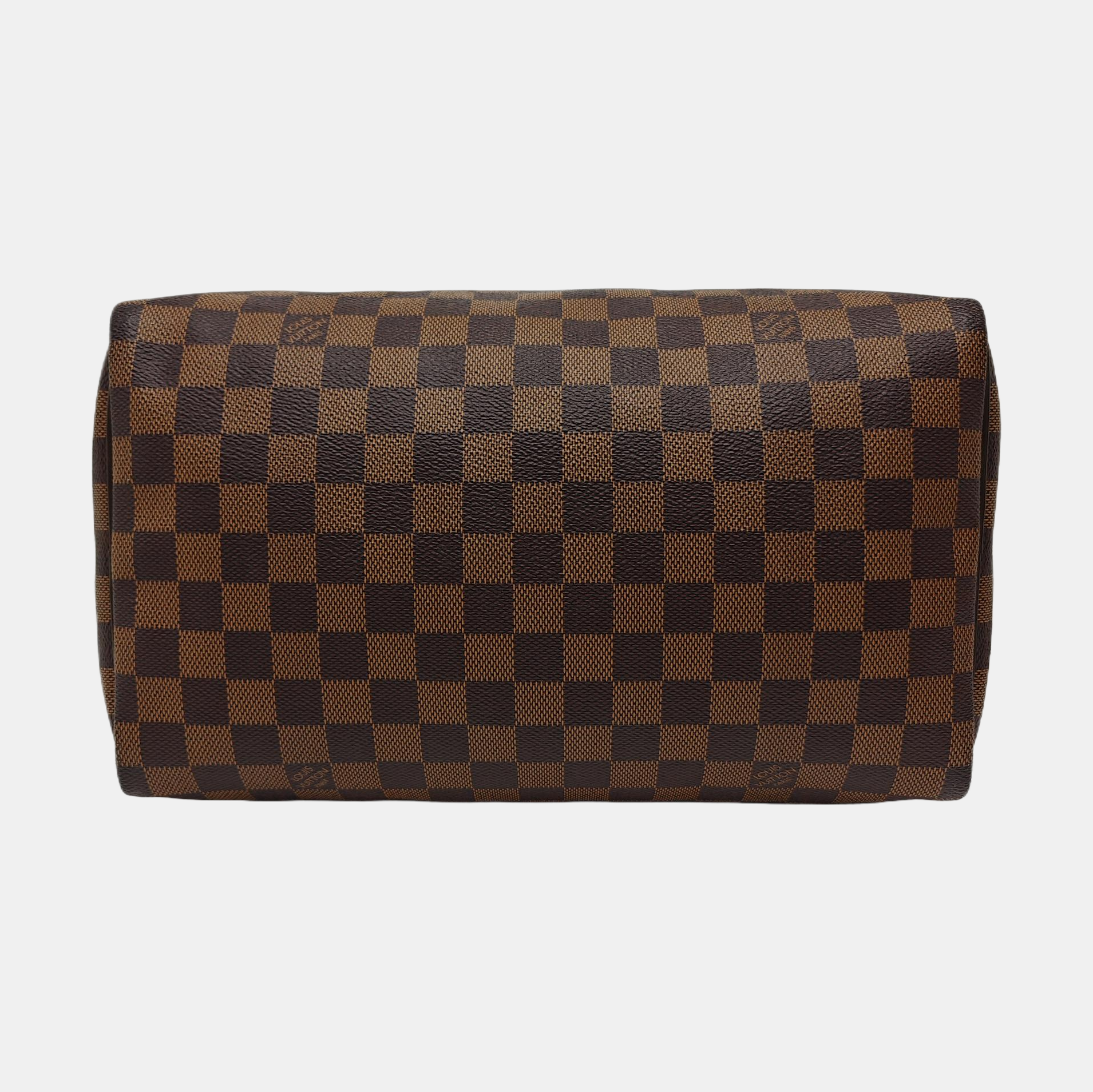 Authenticated pre-owned  Speedy 30 Damier Ebene Coated Canvas Brown - Top Handle Bag at Looply