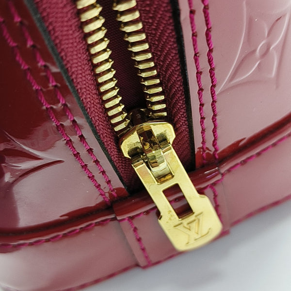 Authenticated pre-owned  Alma BB Monogram Patent Leather Red - Shoulder Bag at Looply