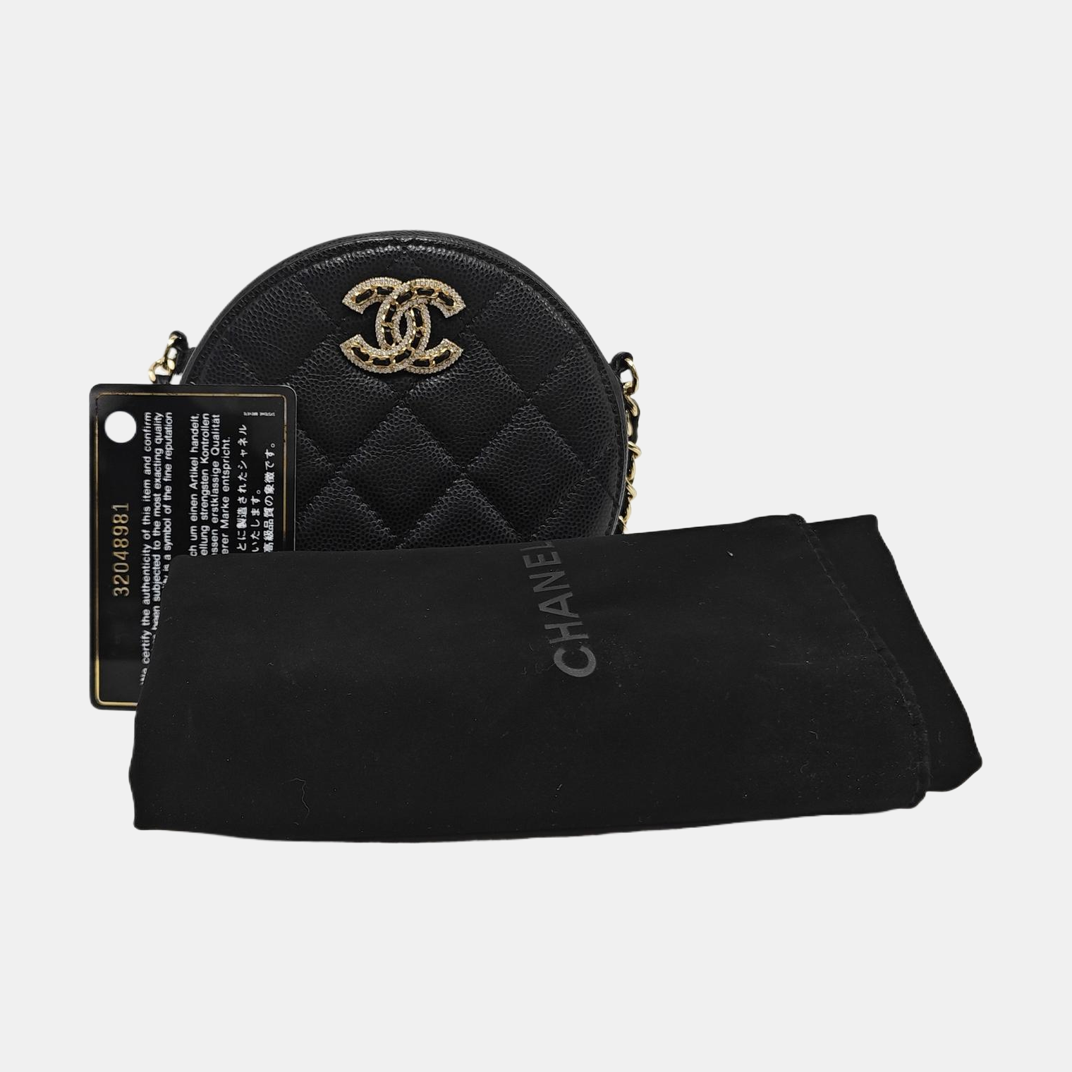 Quilted Grained Calfskin Black