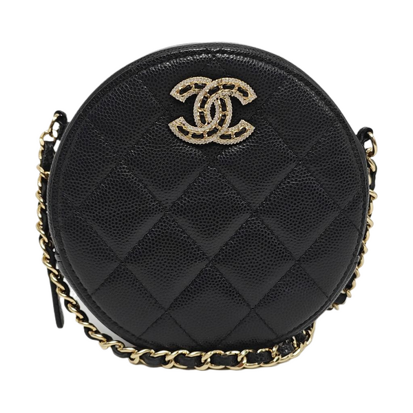 Quilted Grained Calfskin Black
