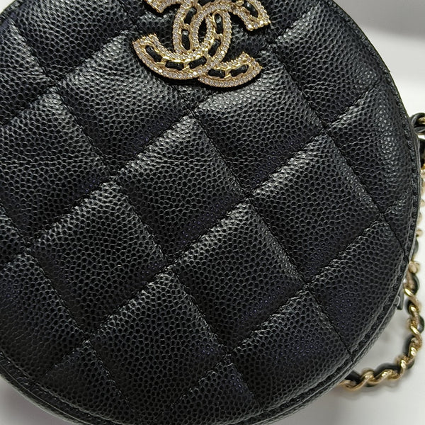 Quilted Grained Calfskin Black