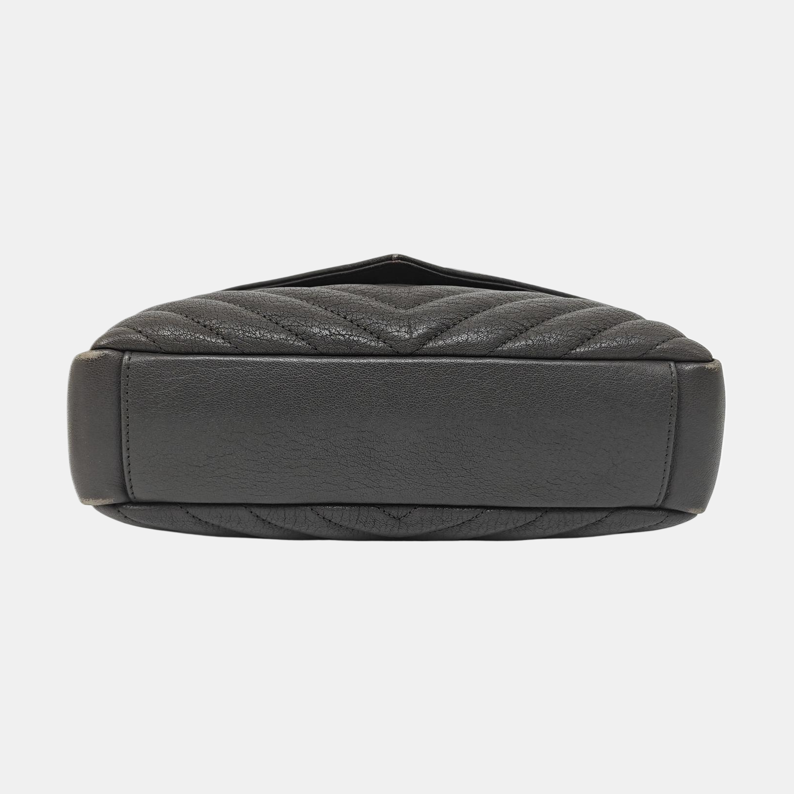 COLLEGE Medium Chevron Lambskin Gray