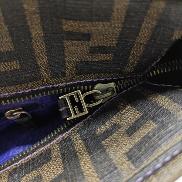 Bolso tote de lona revestida marrón