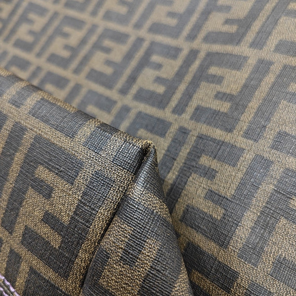 Bolso tote de lona revestida marrón