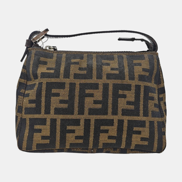 Bolso de lona con asa superior marrón