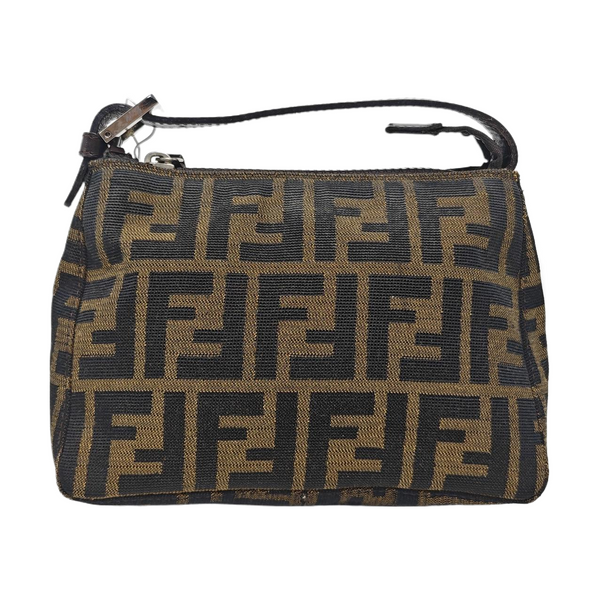 Bolso de lona con asa superior marrón