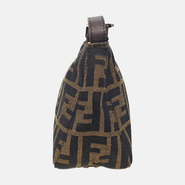 Bolso de lona con asa superior marrón
