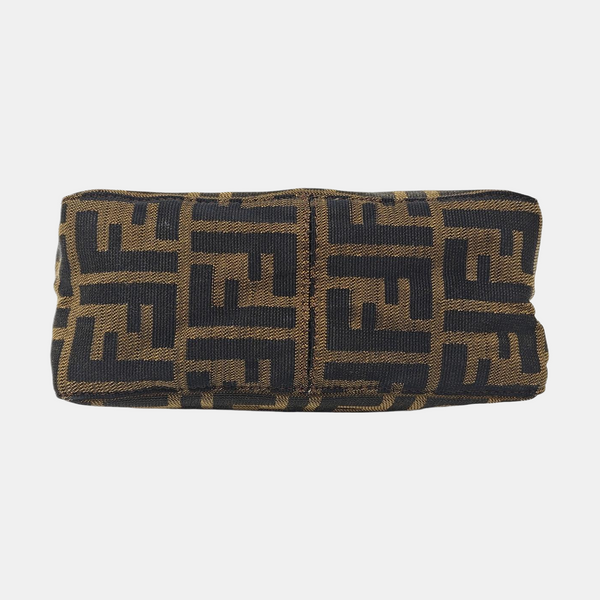 Bolso de lona con asa superior marrón