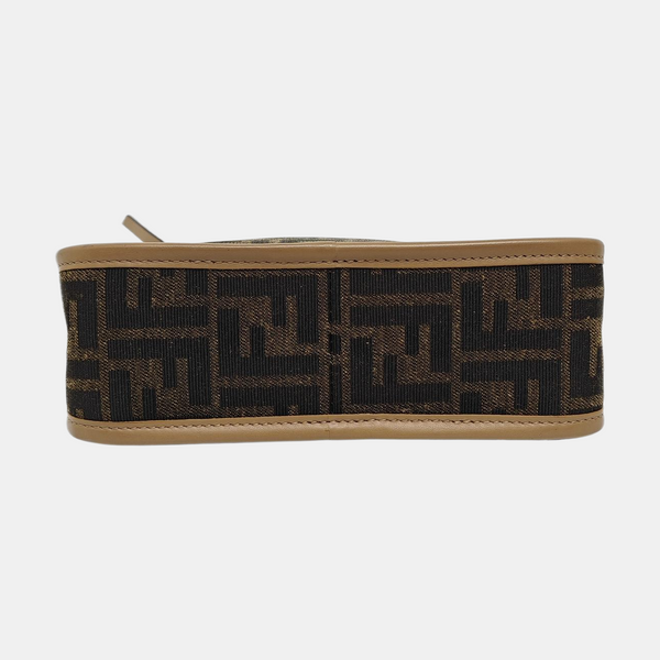 Bolso de mano de tela marrón