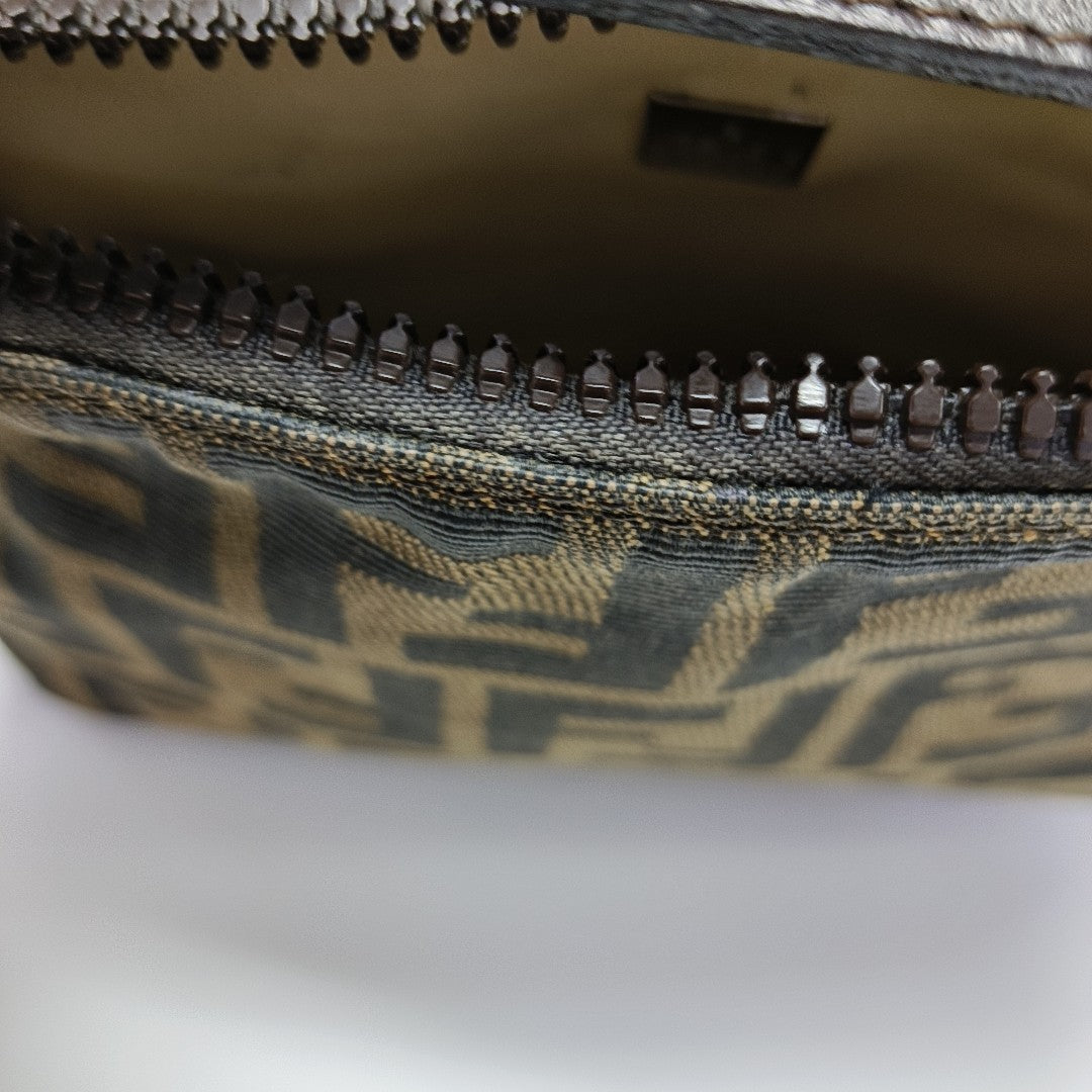 Bolso de lona con asa superior marrón