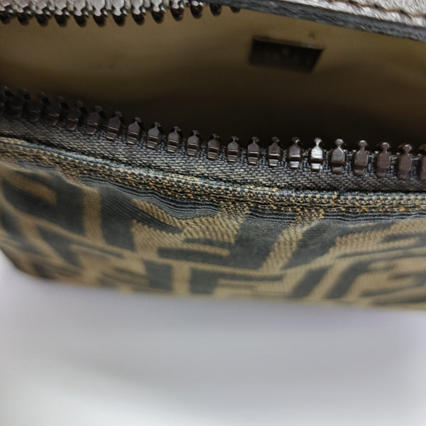 Bolso de lona con asa superior marrón