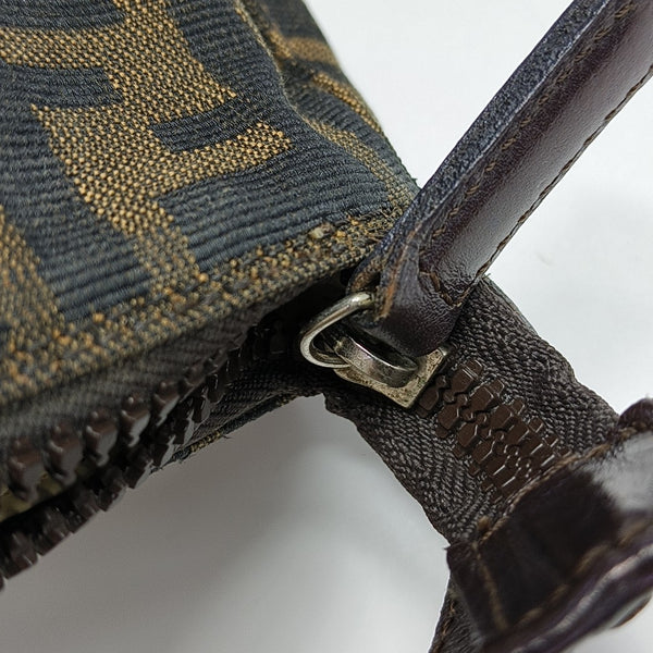 Bolso de lona con asa superior marrón