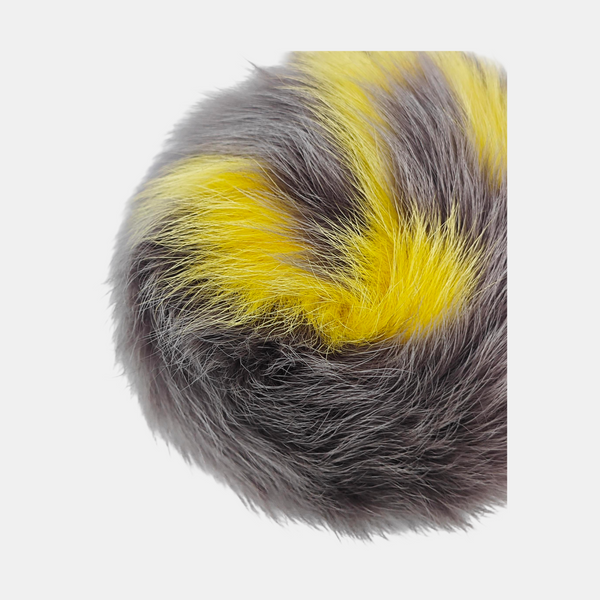 Fur Bag Charm Gray