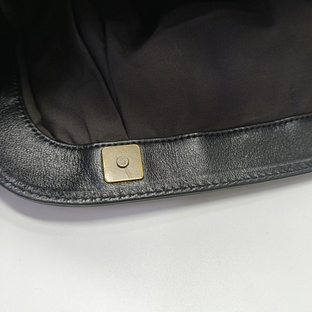 Bolso de mano de piel de ternera marrón