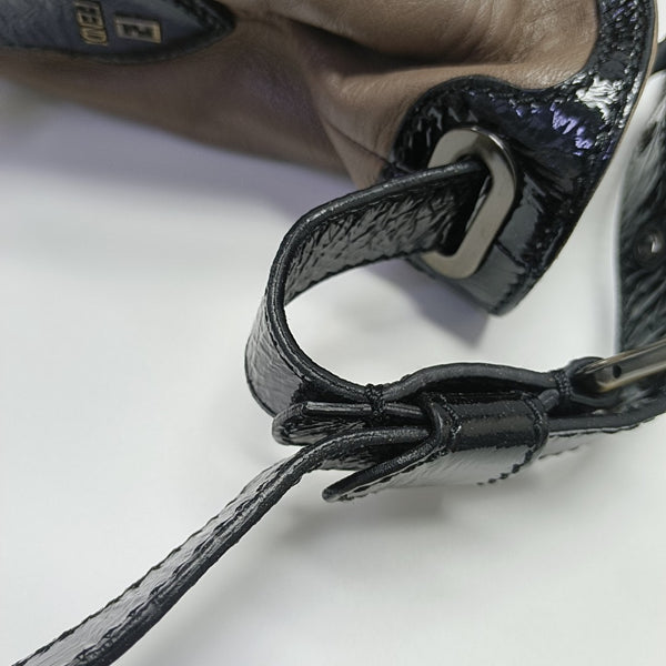 Bolso de mano de piel de ternera marrón
