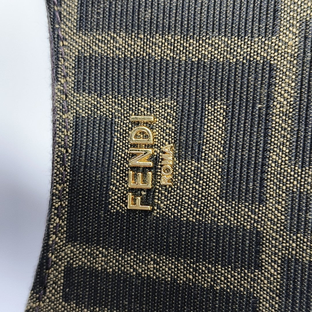 Bolso de mano de tela marrón