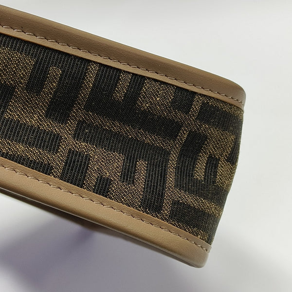 Bolso de mano de tela marrón