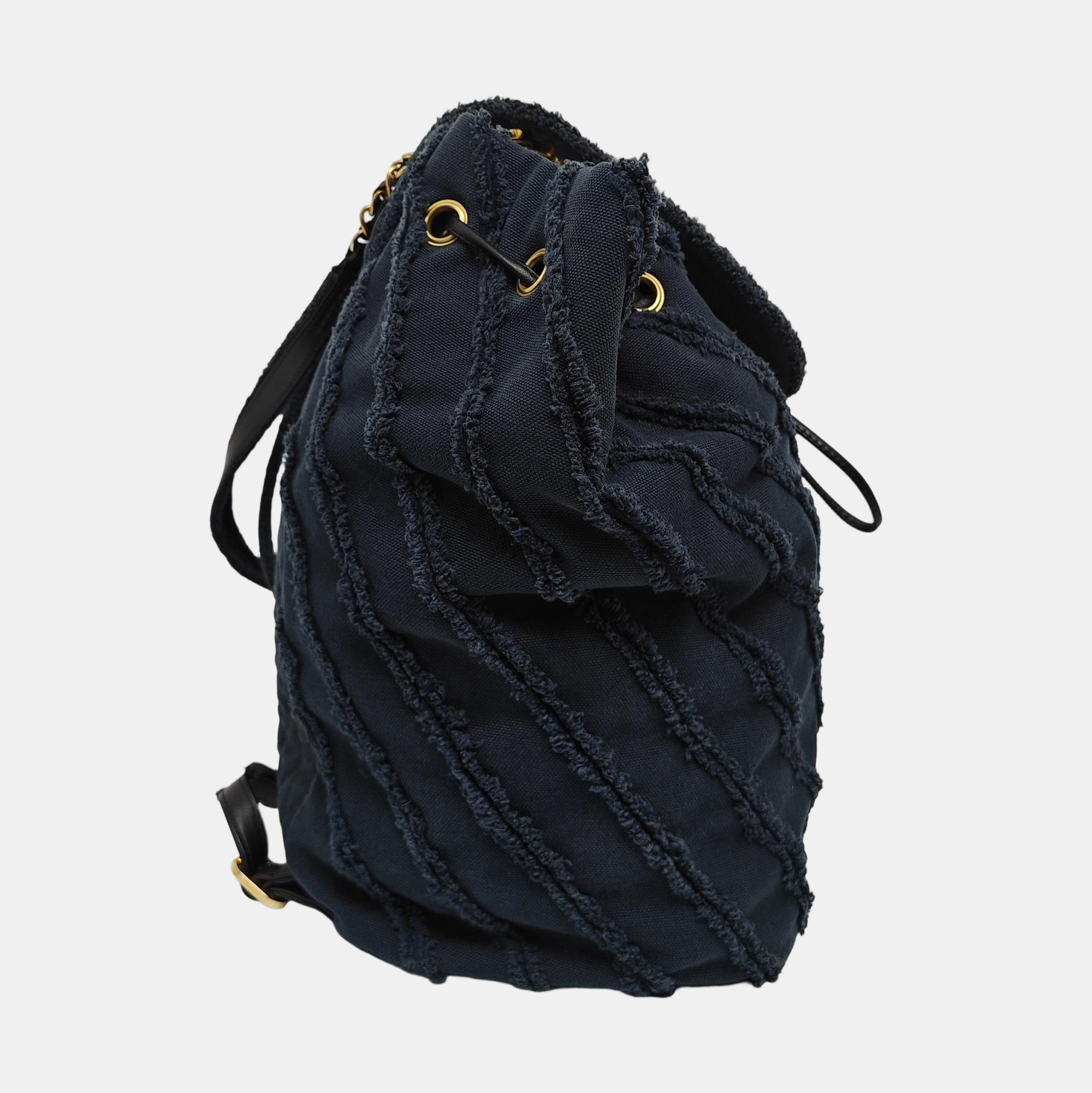 Chevron Canvas Blue