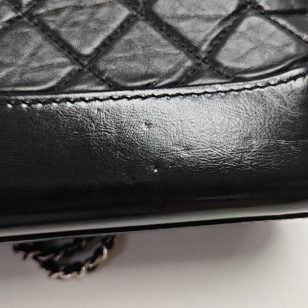GABRIELLE Small Quilted Vintage Calf Black