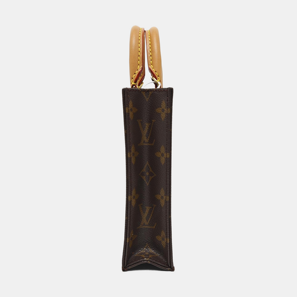 SAC PLAT Mini Monogram Coated Canvas Brown