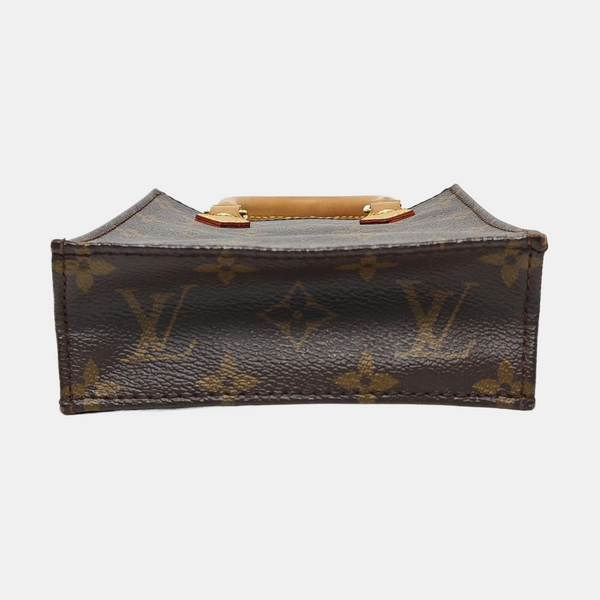 SAC PLAT Mini Monogram Coated Canvas Brown