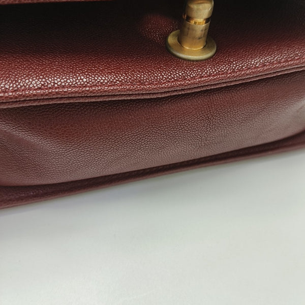 BOY CHANEL Small Quilted Grained Calfskin Red