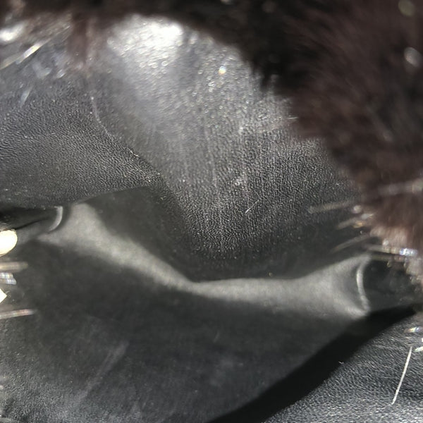 Bolso de mano de tela marrón