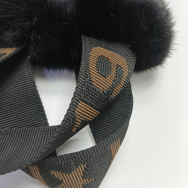 Bolso de mano de tela marrón