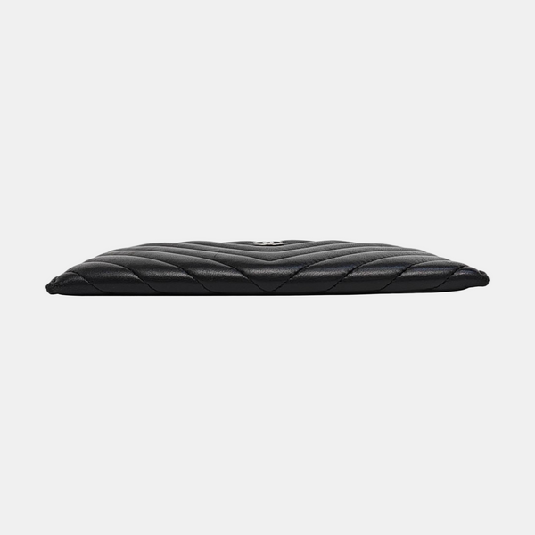 Chevron Lambskin Wallet Black