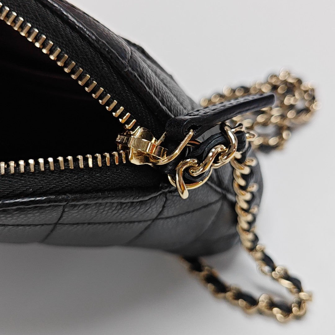 Quilted Grained Calfskin Black