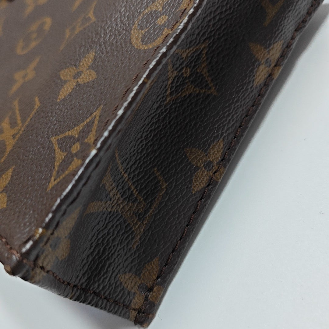 SAC PLAT Mini Monogram Coated Canvas Brown