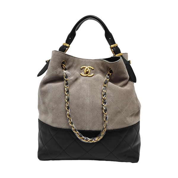 Quilted Suede Gray