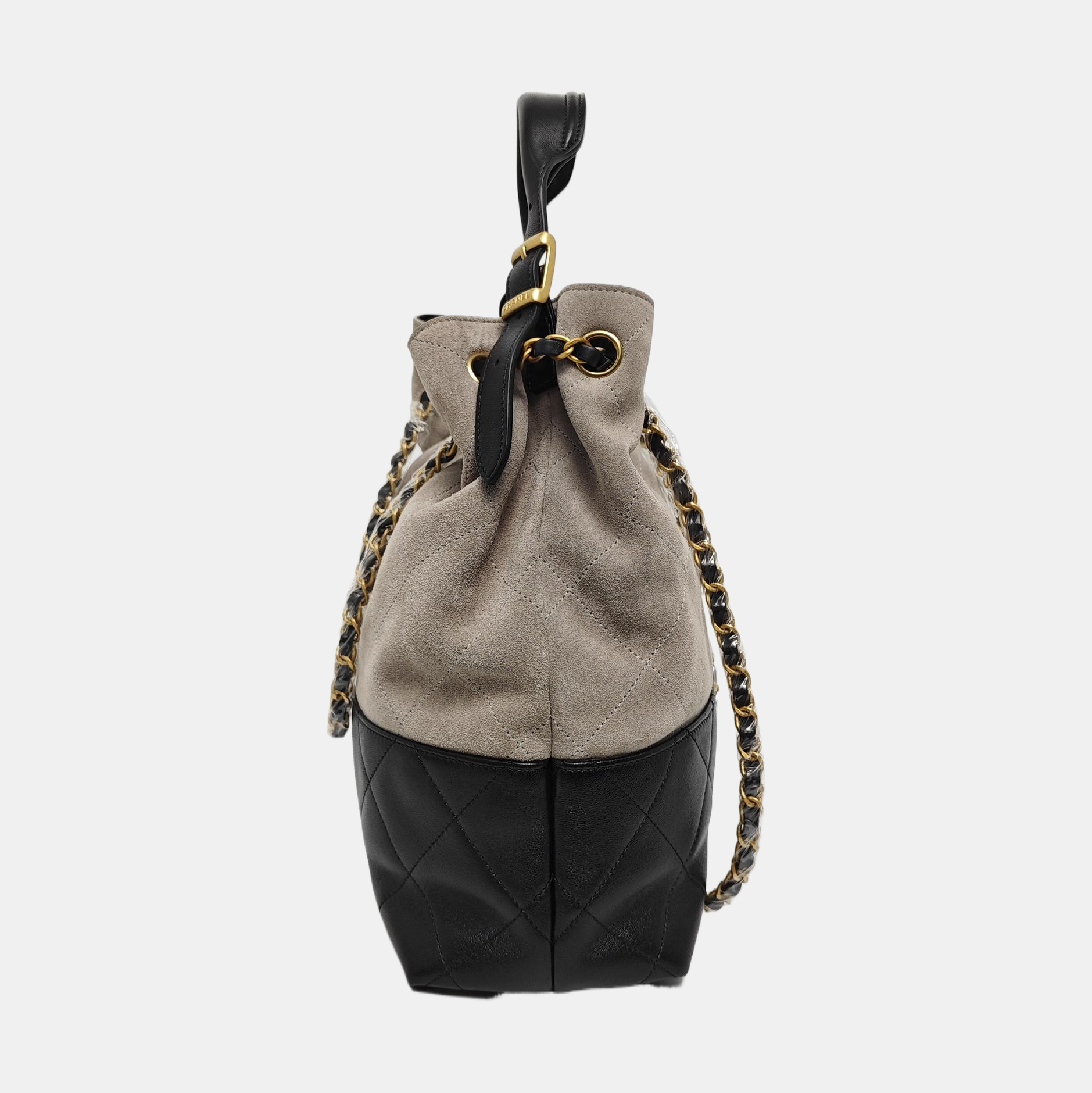 Quilted Suede Gray