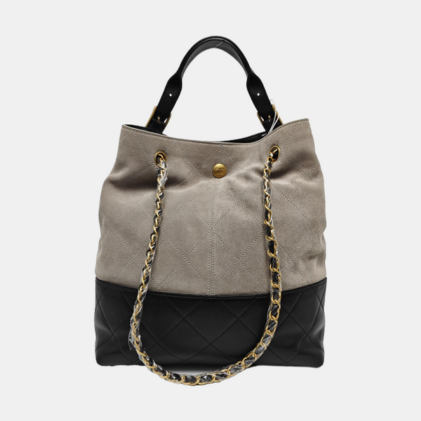 Quilted Suede Gray