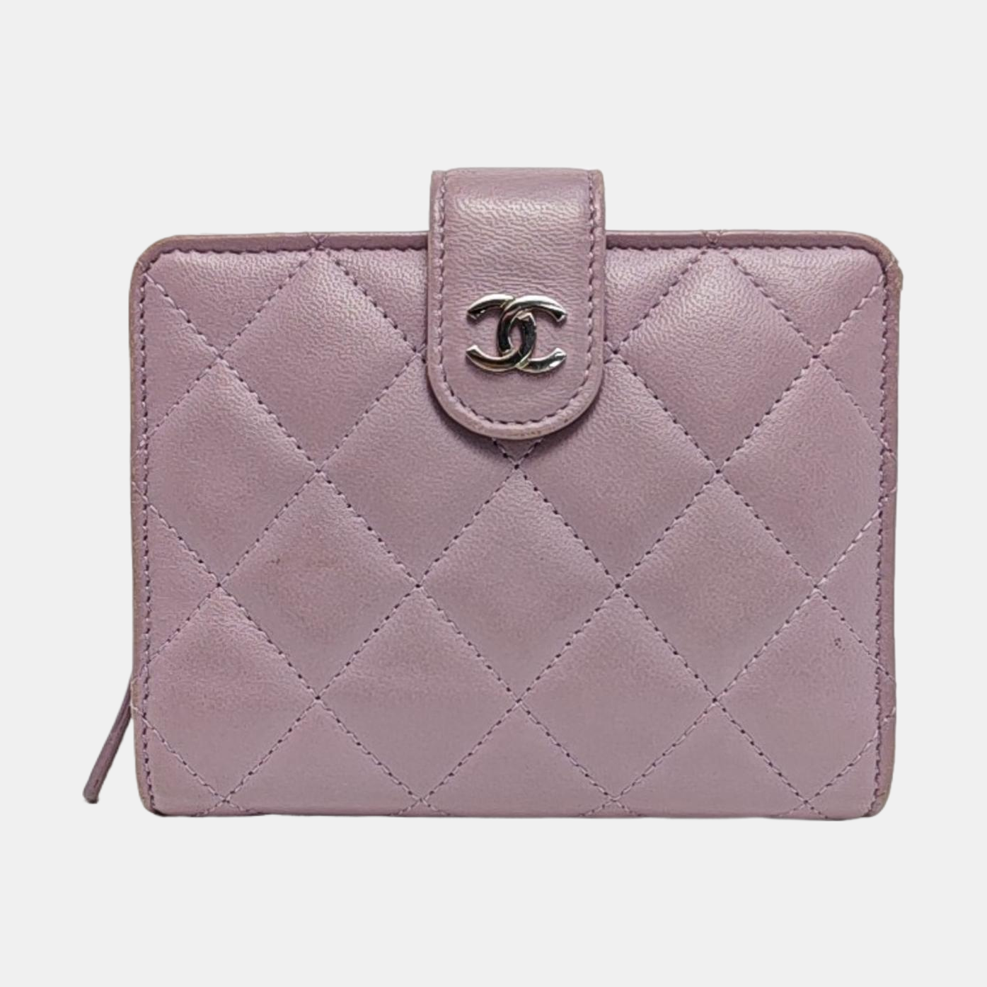 Quilted Lambskin Wallet Purple