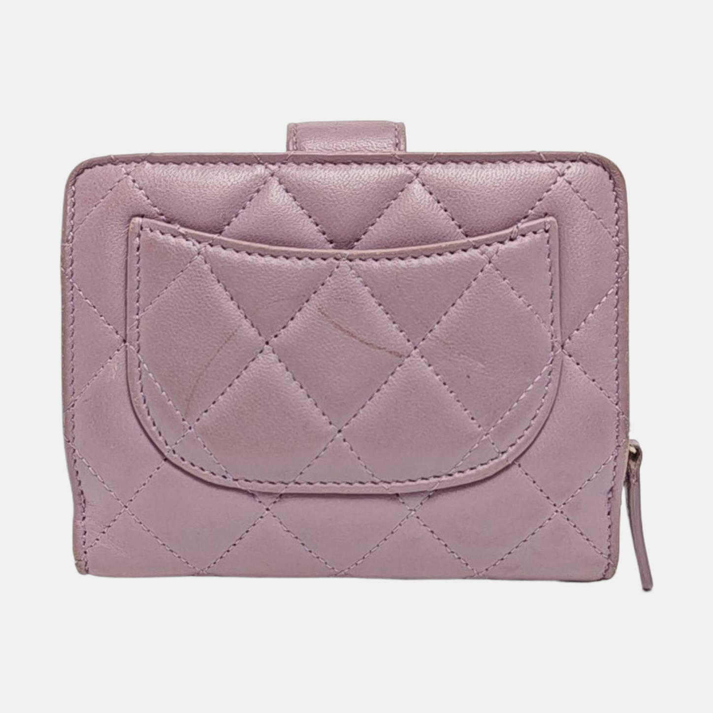 Quilted Lambskin Wallet Purple