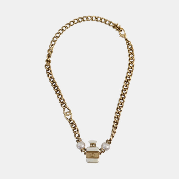 Authenticated pre-owned  Cubic Zirconia Silver-tone Metal Necklace - Necklace at Looply